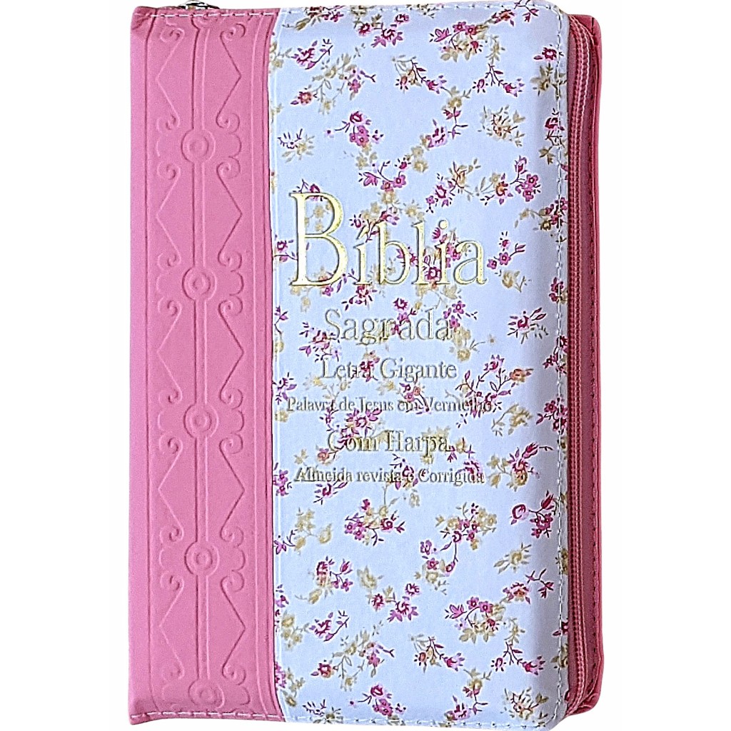 Bíblia Sagrada Evangelica Letra Gigante com Palavras de Jesus em Vermelho e Harpa em Oferta na Shopee