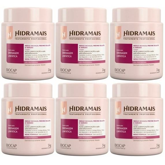 Hidramais Drenagem Linfática 1kg- Kit 6 unidades em Oferta na Shopee