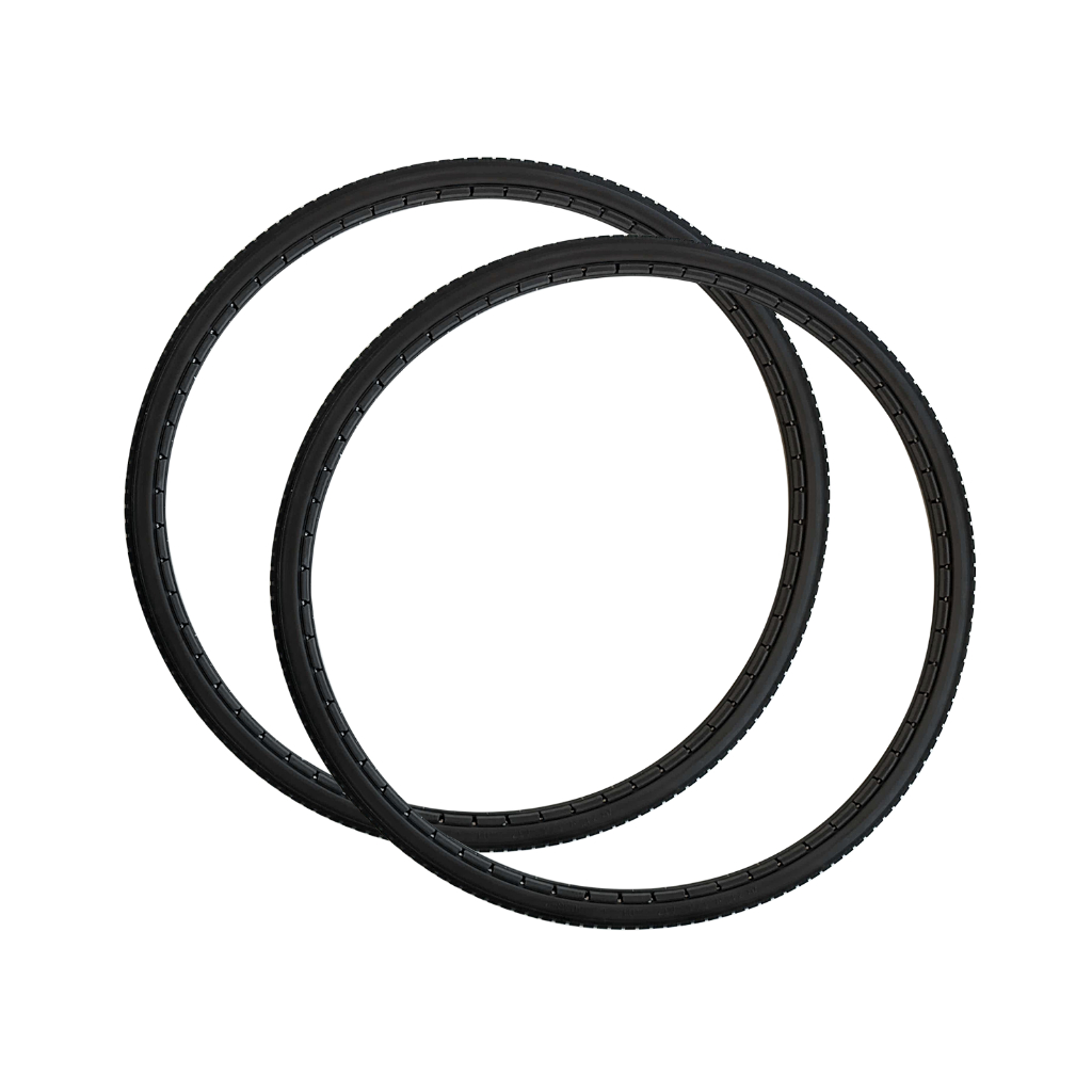 Par Pneus Antifuro Pu 24x1 3/8 Preto Para Cadeira De Rodas