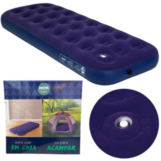COLCHAO INFLAVEL SOLTEIRO C/ INFLADOR MOR em Oferta na Shopee