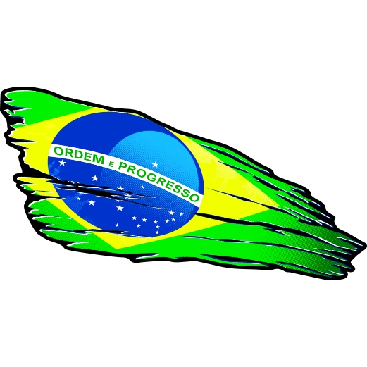 Detalhes do Adesivo Bandeira do Brasil paralama moto universal envernizado / Esconda os riscos na sua moto