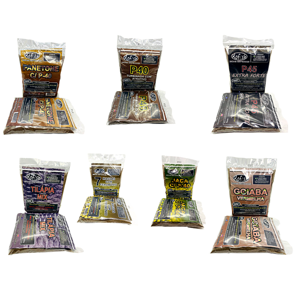 MASSA PARA PESCA 500G - Diversos Sabores - Para Peixes, Pesqueiro, Lago, Rio pegadeira