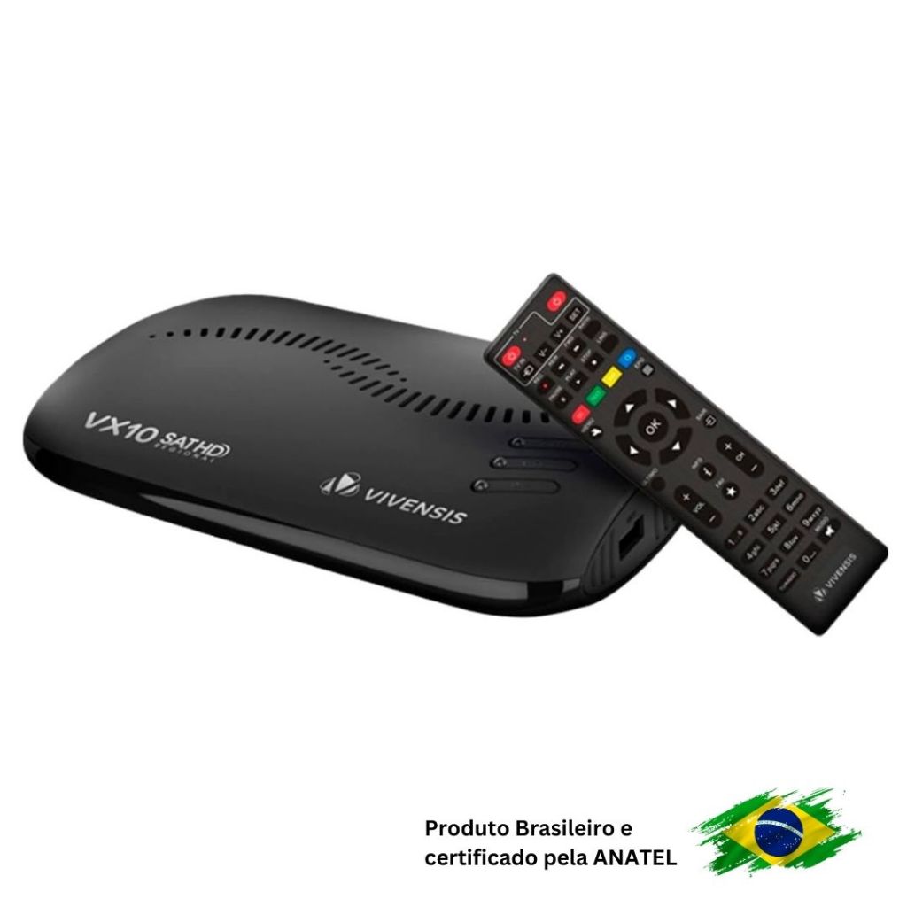 Receptor Digital TV, Full HD Smart via Satélite Bivolt Vivensis VX10 em Oferta na Shopee