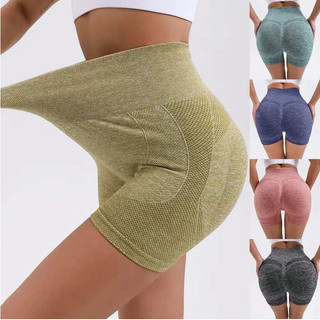 Legging Shorts Feminino Suplex Cintura Alta Levanta Bumbum Fitness Yoga Calça Esportiva Ginástica Mulheres conjunto academia