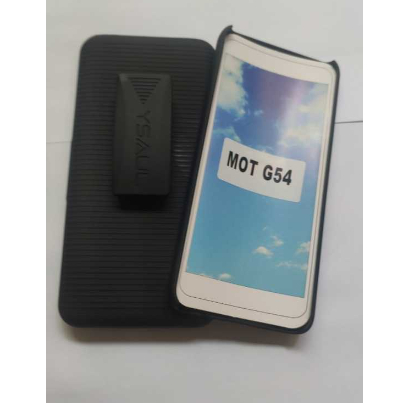 Capinha Capa Suporte Cintura Pra Motorola Moto G54 Preta