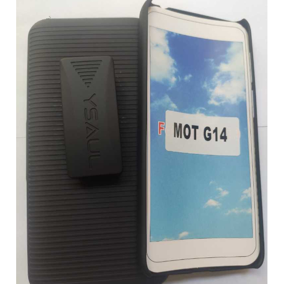 Capinha Capa Suporte Cintura Pra Motorola Moto G14 Preta