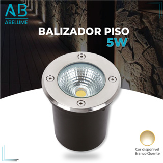 Balizador Spot LED Embutir Chão Piso Jardim 5W Branco Quente 3000K IP65 Bivolt 60Hz em Oferta na Shopee