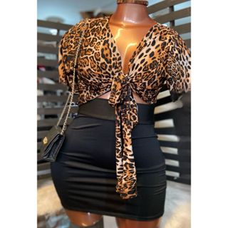 Cropped Plus Size Amarrar Na Frente Chic Elegante Luxo