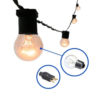 Varal De Luzes Cordão 10 metros Com Lâmpadas Inclusas em Oferta na Shopee