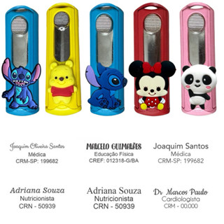 Carimbo Personalizado de Bolso Pocket com Cordão Disney - Enfermagem Professor Médico Pediatria