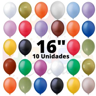 Balão Bexiga Liso 16 Polegadas Para Festas e Casamentos e Eventos