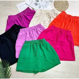 Short Alfaiataria Malha Crepe Duna Cintura Alta Basico Tendencia Soltinho Verão