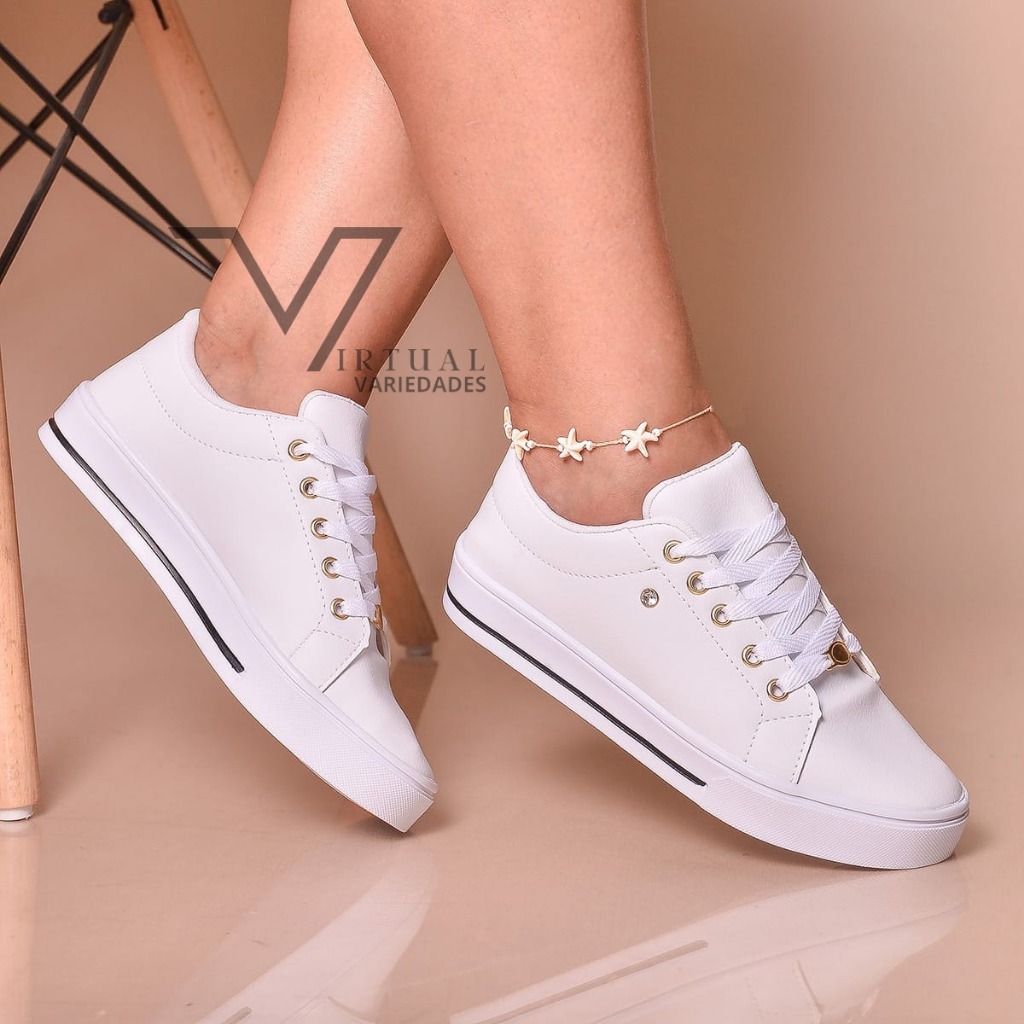 Tênis Feminino Confortável Casual Lançamento Promoção Pedrinha