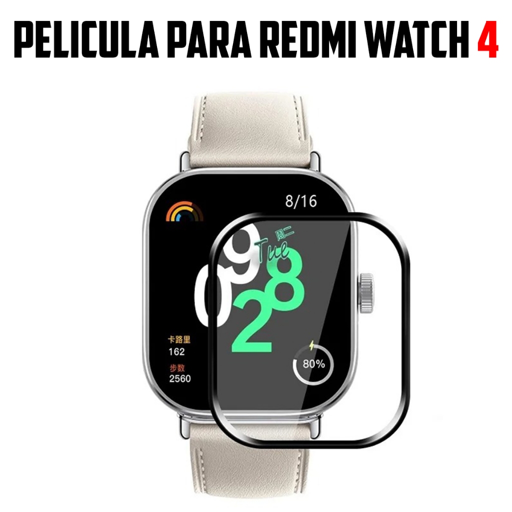 Pelicula 3D para Xiaomi Redmi Watch 4 super resistente pelicula com borda 3d
