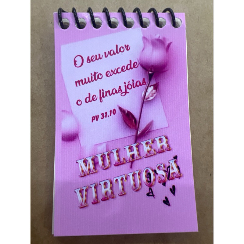 Bloco de anotação mulher virtuosa espiral dia internacional da mulher
