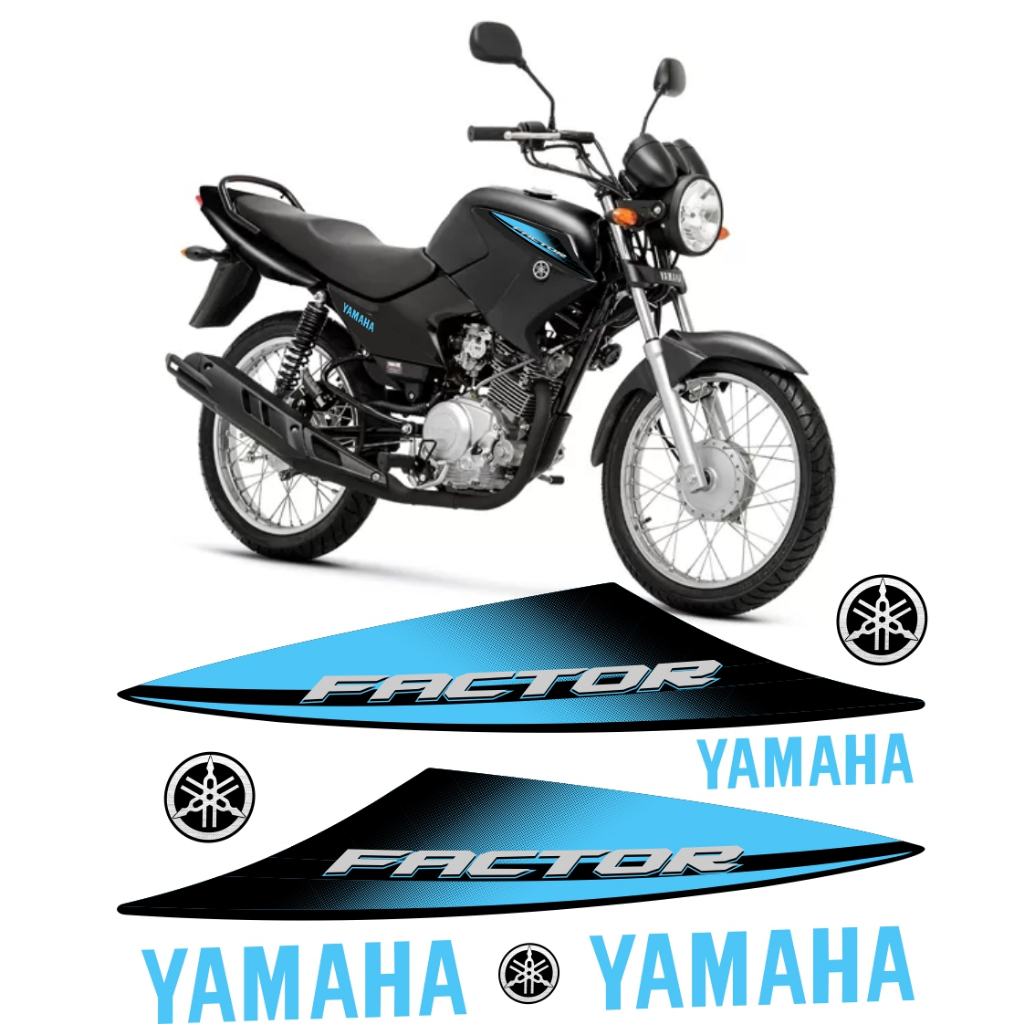 kit adesivo Compatível modelo FACTOR 150 2014 vermelha envernizado