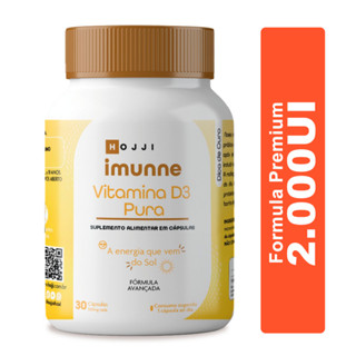 Vitamina D 2000UI Com 30 Cápsulas de 500mg cada - HOJJI
