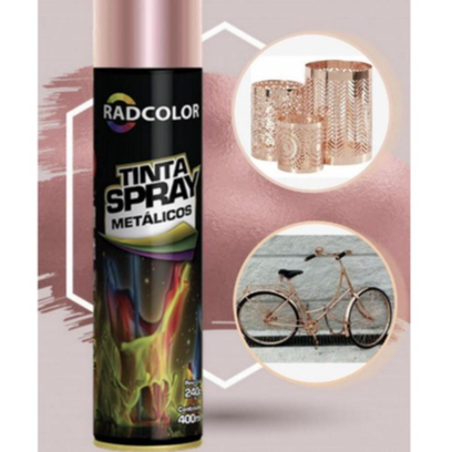 Tinta Rose Gold P/ Artesanato Uso Geral Radcolor Spray 400ml