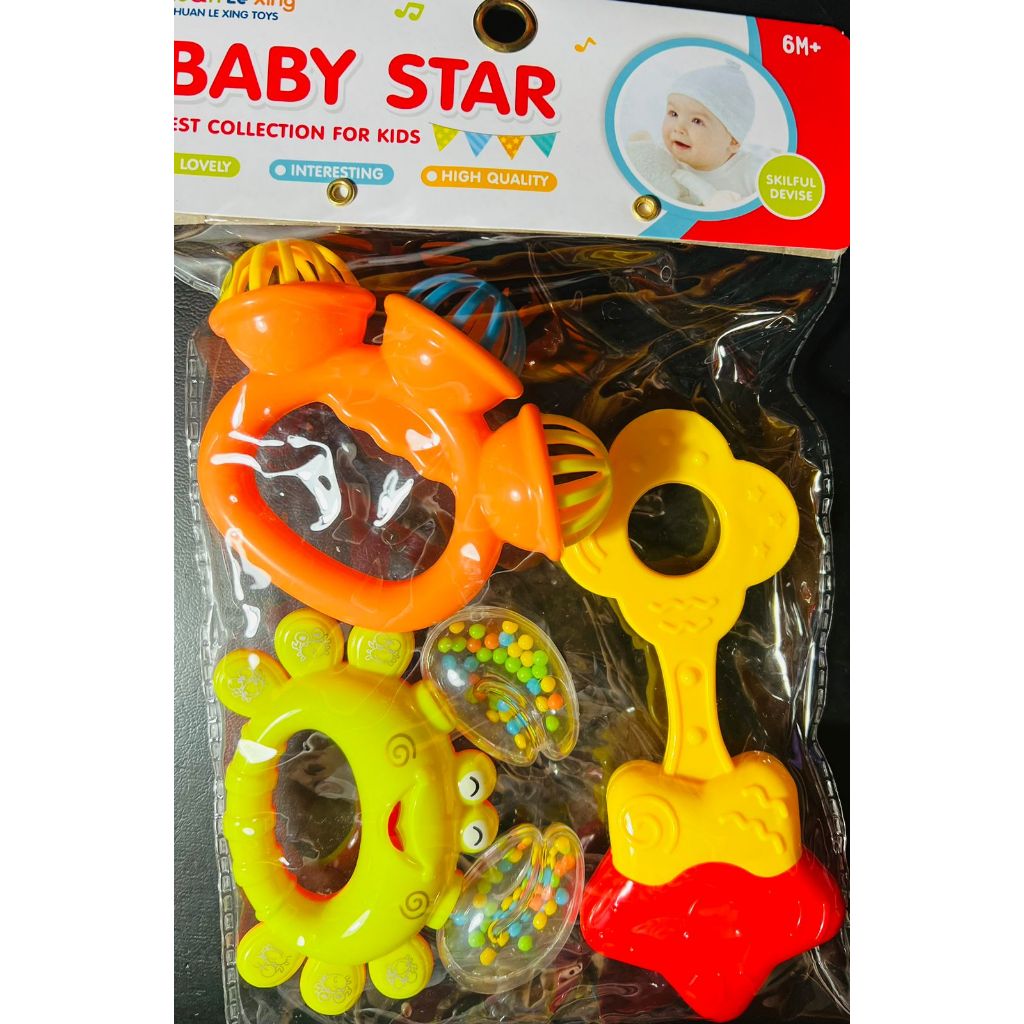 Top toy Brinquedos Para Bebê Kit com 3 pçs Chocalho  Colorido