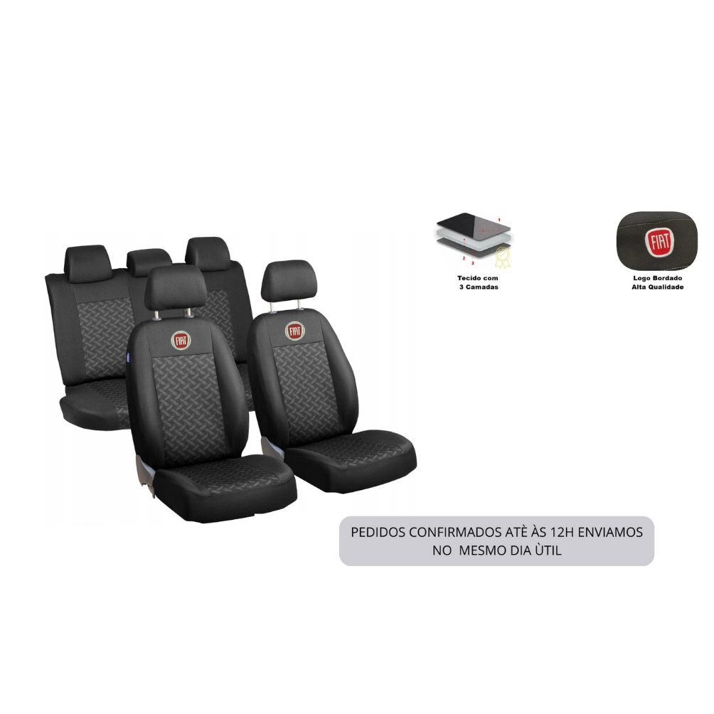 Capa de Banco Automotivo em Tecido Para Todos os Modelos Fiat Palio Uno Siena Idea Argo Cronos Tipo Strada Fiorino Grand Siena
