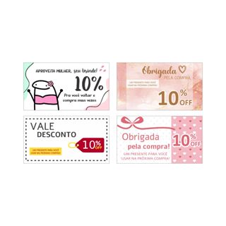 Cartão vale desconto para cliente Ticket desconto (60un)