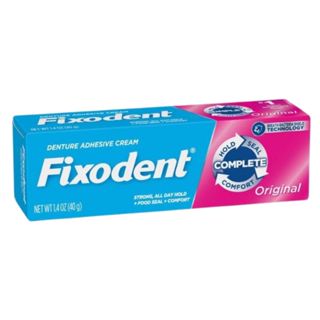 Fixodent 40g Creme Dental Fixador Cola Dentadura Dente Prótese Envio Imediato 100% Original