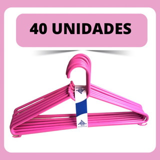 Cabide de Roupa Pink Patricinha kit com 40 unidades