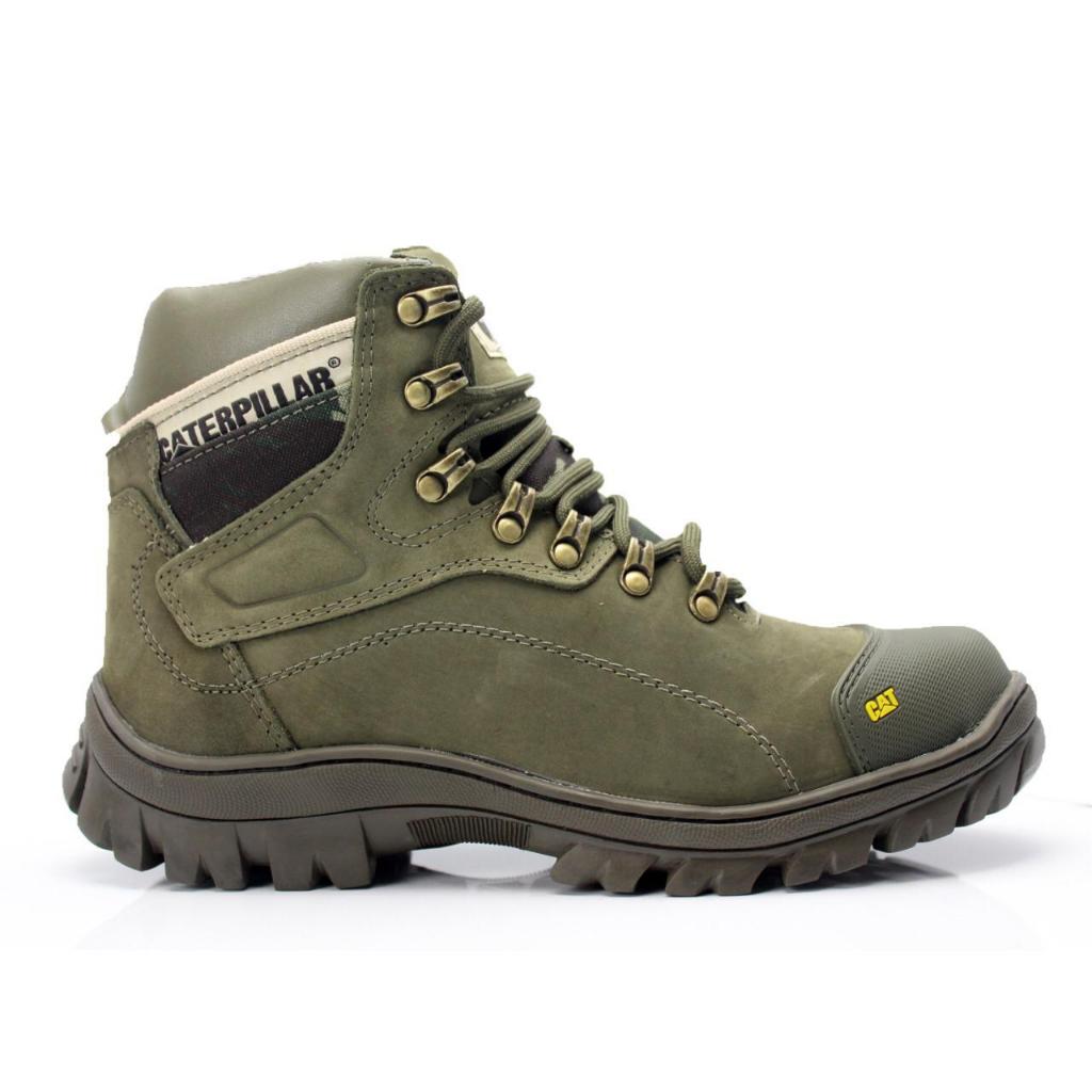 bota coturno cat caterpillar em couro bota seguranca cat