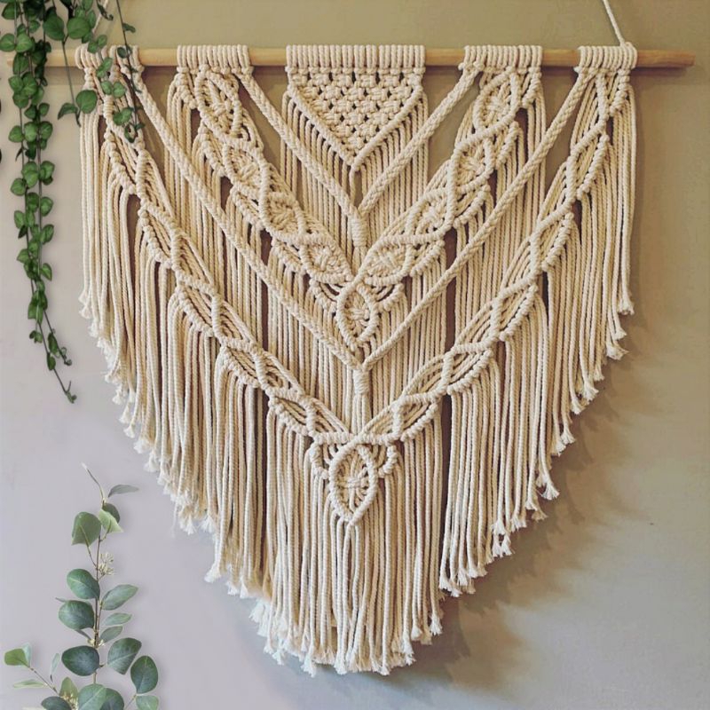 Painel decorativo artesanal boho chic macramê home decor vários tamanhos | novidade