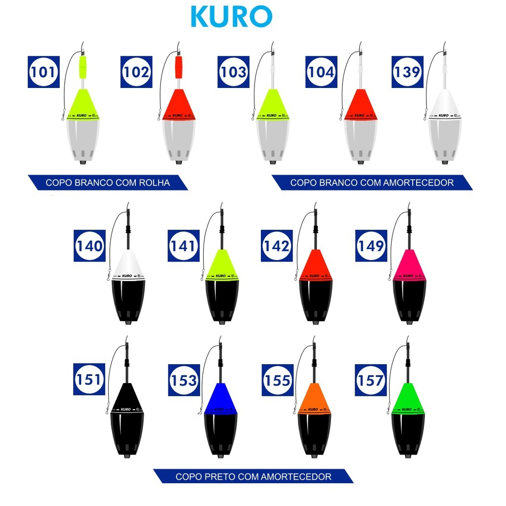 Boia Cevadeira Kuro Jr Pesca 52g Várias Cores