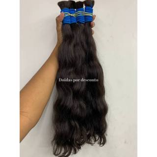 Cabelo Indiano Liga Azul Ondulado - 100% humano Semi Limpo - 100 gramas - Envio Imediato