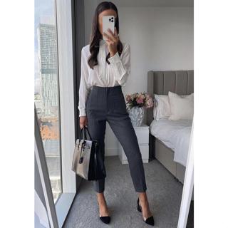 Calça Alfaiataria Feminina Com Zip Social Moda Zara Luxo Eloquecia