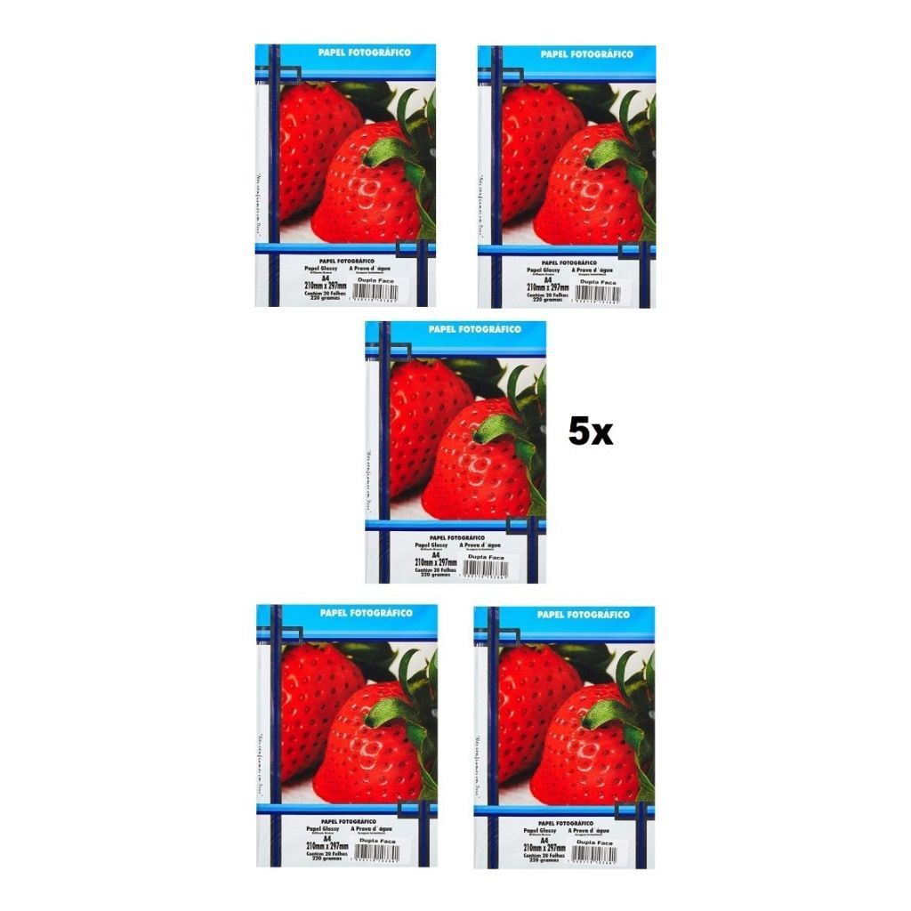 Papel Fotográfico A4 100 Folhas Dupla Face 220g Masterprint