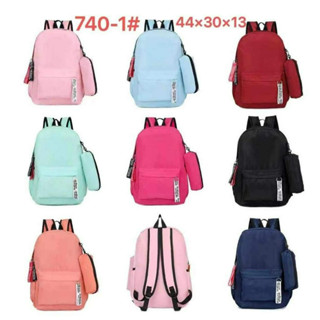 Mochila com estojo Bolsa Feminina GRANDE Escolar Trabalho Viagem