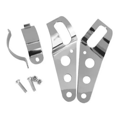 Suporte Farol Moto Cromado 28-35 mm Cafe Brat Custom em Oferta na Shopee