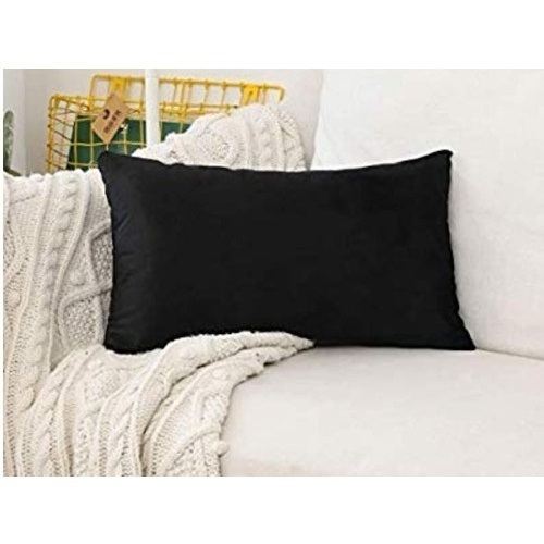 Kit 02 Almofadas Retangular Baguete Cheia em Suede Liso 50x30