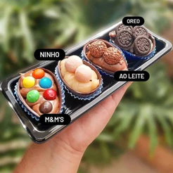 50 EMBALAGEM PARA KIT DEGUSTAÇÃO COMBINADO 4 MINI OVOS 50G - PÁSCOA 2025 G64M (CHOCO)