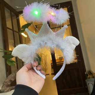 Tiara enfeite para carnaval flor/ coelho/fada/Chifre Diabinha todos Com Luz Led looks para Carnaval E Halloween envio imediato
