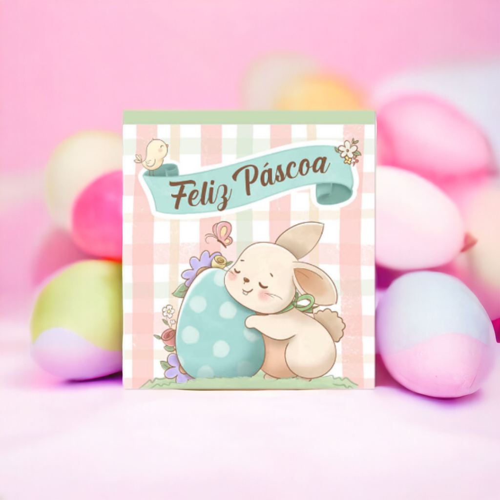 50 ou 100 Mini Tags de Páscoa com Frases Criativas para Presentes, Sacolinhas e Brindes