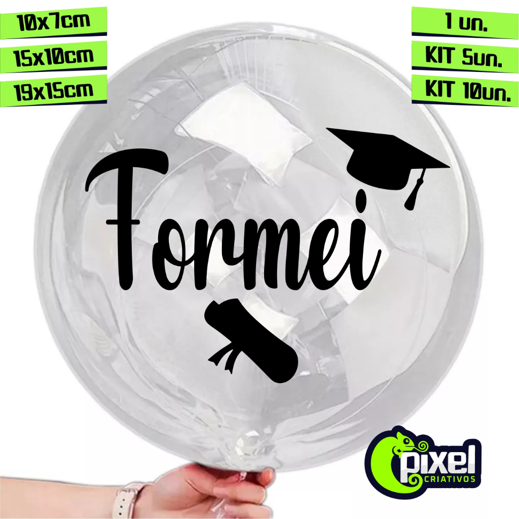 Adesivo Vinil "Formei" para balão, bexiga, bubble, varios tamanhos e quantidades em Oferta na Shopee