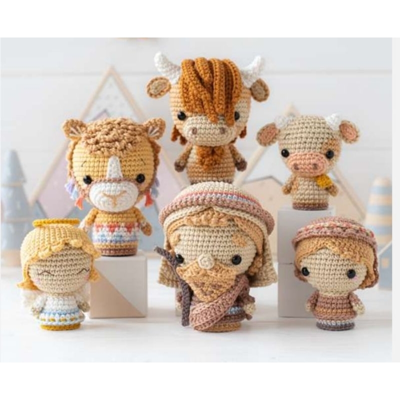 animais presépio/ anjo presépio amigurumi