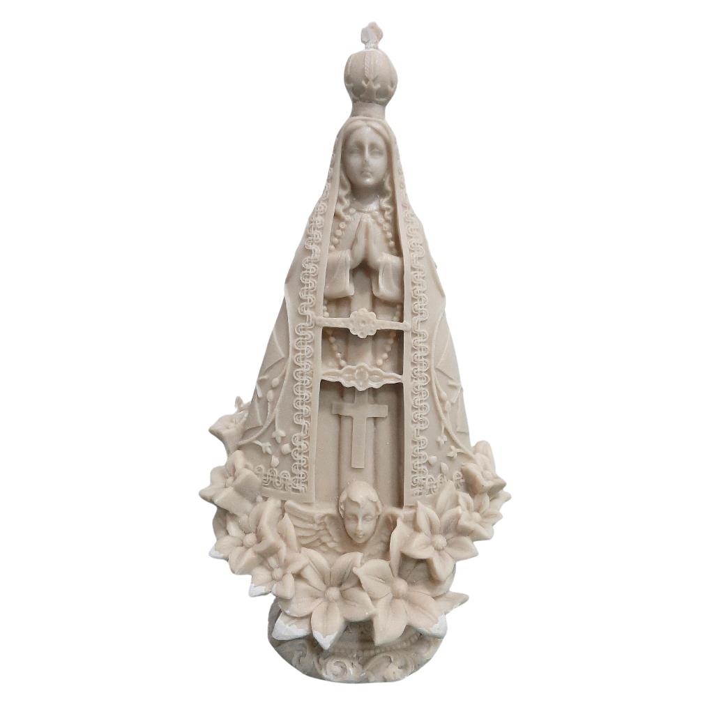 Nossa Senhora 20cm Manto Florido Escultura Resina Para Decorar em Oferta na Shopee