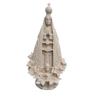 Nossa Senhora 20cm Manto Florido Escultura Resina Para Decorar em Oferta na Shopee