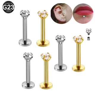 Piercing Helix Conch Tragus boca Ponto de luz Labret Titânio Zircônia Redonda em Oferta na Shopee