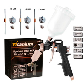 Pistola de Pintura Gravidade 3 Bicos 600ml - Titanium