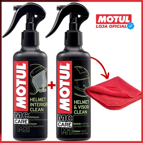 Kit Limpeza E Hidratação Motul Capacete Mc Care M1 + M2 antibactericida - Spare Parts and Accessories for Vehicles