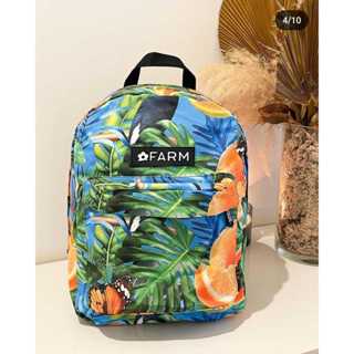 Mochila Grande Estampada Escolar e para Viagem Universitária Farm Com Regulagem na Alça Promoção