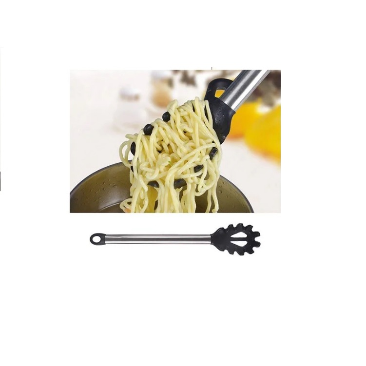 Colher Para Espaguete Macarrão Inox e Nylon - Cozinha - Grande - 34 cm