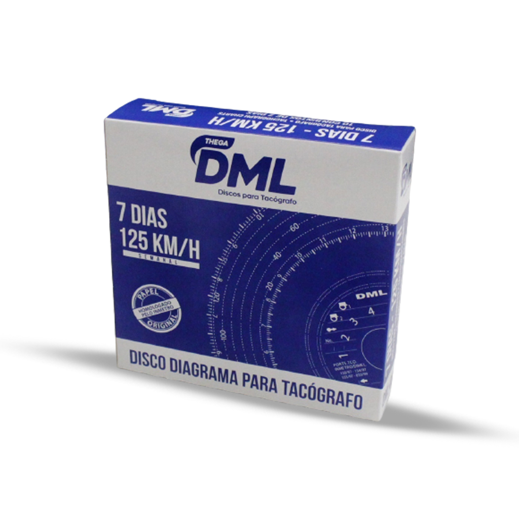 DISCO DIAGRAMA TACÓGRAFO SEMANAL DML 125KM 7 DIAS em Oferta na Shopee