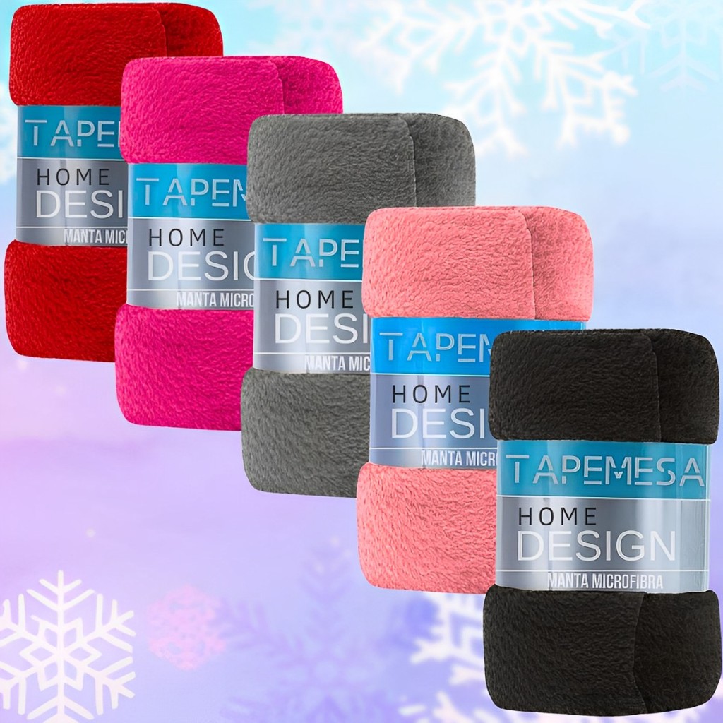 Cobertor Manta Casal 2,00X1,80 Microfibra Fleece Soft Lisa Varias Cores
